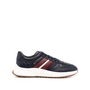 BALLY Men's Leather Sneakers with Signature Stripe Detail Men PEACOT B RED WHT